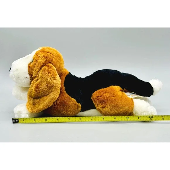 Animal Alley Basset Hound Dog Brown White Plush Stuffed Animal Toys R Us 2000 - Picture 9 of 9